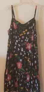 Black dress with flowers